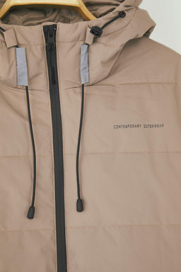 Bej Regular Kal?p Kapusonlu Su Itici Sisme Mont TWOAW26MO00000 - Trendyolmilla фото 7