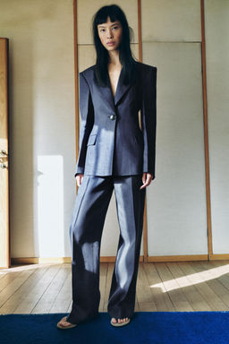 PANTAL?N ESPIGA 100% LINO / ?ndigo