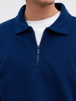 Polo Yaka Erkek Sweatshirt