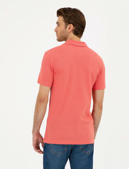 Mercan Slim Fit %100 Pamuk Polo Yaka Basic Ti__rt