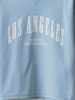 Bisiklet Yaka Bask?l? Uzun Kollu K?z ?ocuk Sweatshirt - Waikiki фото 3