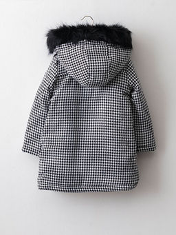 Kap??onlu Kazaya?? Desenli Kal?n K?z ?ocuk Ka?e Kaban - Waikiki фото 2