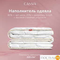 CASSIA ИРЕМ Одеяло 200х220, 1 пр., жаккард хл,виск.шелк/арт-шелк/микрогель Airsoft  фото 17