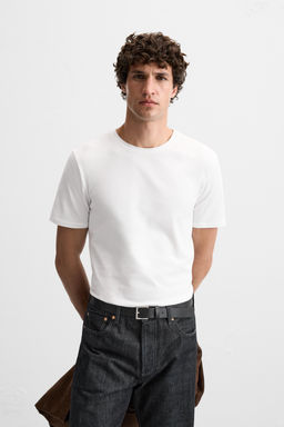 BASIC SLIM FIT T-SHIRT - Zara фото 2