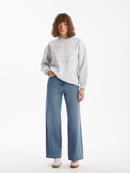 Wideleg Kad?n Jean Pantolon