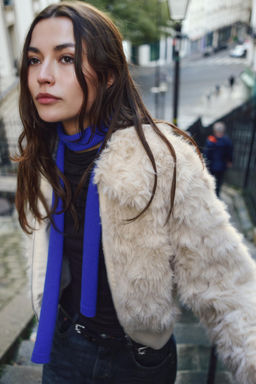 FAUX FUR BOMBER JACKET - Zara фото 2