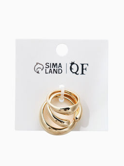 Набор колец 3 шт "Новый стиль" минимализ линий, размер МИКС, цвет золото