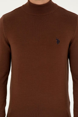 Мужской коричневый базовый свитер Неожиданная скидка в корзине - U.s. polo assn фото 6