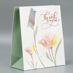 Пакет ламинированный Спасибо, 25.4 30.5 12.7 см