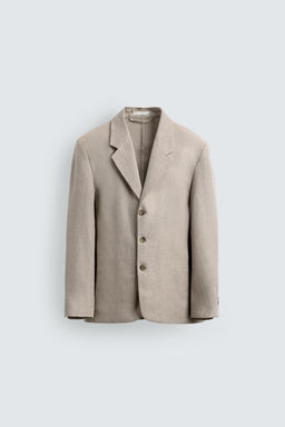 BLAZER RELAXED FIT TRAJE ALGOD?N - LINO / Arena - Zara фото 7