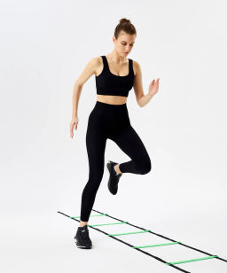 Лестница координационная STARFIT FA-601 580 см, ярко-зеленый/черный фото 3