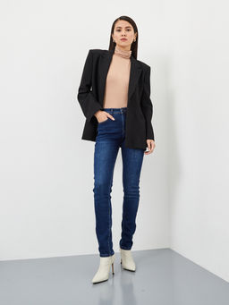 Утепленные женские джинсы зауженного кроя на флисе - Mossmore фото 2