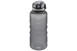 Бутылка для воды 1,5 л 10*10*28,5 см "Style Matte" с углублениями д/пальцев серая