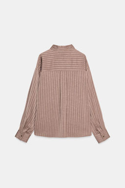 STRIPED SATIN SHIRT - Zara фото 8