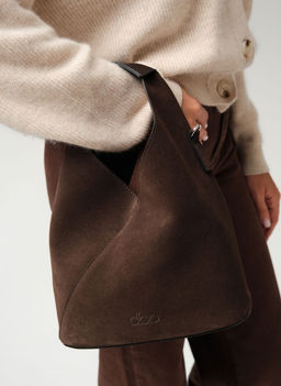 Замшевая сумка Rebecca DBR 31370 черный каштан  фото 4