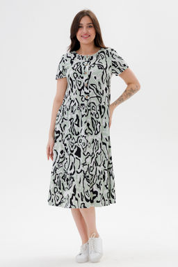 Платье женское из кулирки Кармелита 2 палитра мята - Амадэль фото 3