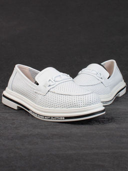 03-PDD170-1 WHITE Лоферы женские (натуральная кожа) - Фабричный китай фото 13