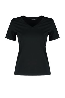 TRENDYOLMILLA Beyaz %100 Pamuk Basic V Yaka Orme T-Shirt TWOSS23TS00001 фото 22