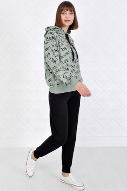 Арт. 2350 Костюм с брюками женский 44-52 (5 шт) Цвет:верх- полынь, низ-черный - Калинка фото 25