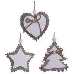 Украшение новогоднее "Сердце/Звезда/Елка", L10 W0,5 H10 см, 3в.