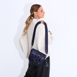 Сумка женская TEXTURA, мессенджер, маленький размер, цвет синий  фото 9