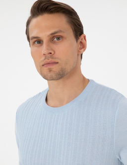 A__k Mavi Slim Fit Bisiklet Yaka Triko Kazak - Pierre cardin фото 2