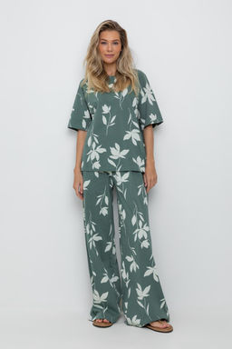 VERY NEAT _ ЕВТ 4069/зеленый мох,магнолия брюки жен