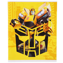 Цена за 7 шт. Тетрадь в клетку 48 л., картонная обложка, блок №2, белизна 75% (серые листы), Бамблби, Трансформеры - Hasbro фото 3