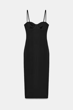 VESTIDO ESCOTE CORAZ?N / Negro - Zara фото 7