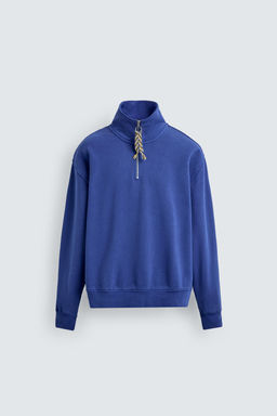 SUDADERA CUELLO CREMALLERA CINTA AARON LEVINE X ZARA / Azul?n  фото 6