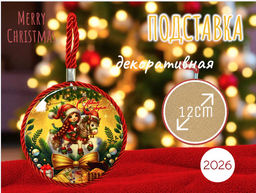 Декоративная подставка 12см, символ 2026 г