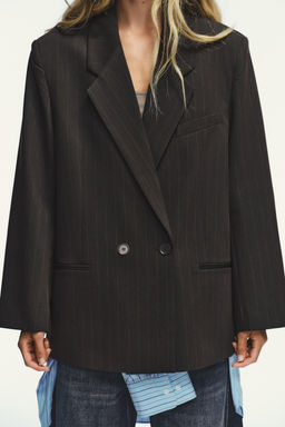 OVERSIZE PINSTRIPE BLAZER - Zara фото 2