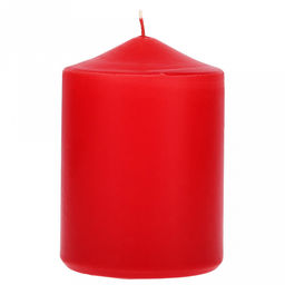Свеча "Столбик" д6см, h8,5см, красный, парафин, время горения 12ч, 180гр (Россия)