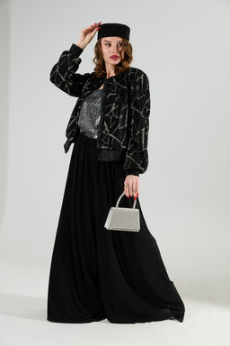 Топ NIKVA н418-4 чёрный+серебро фото 3