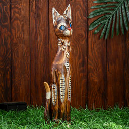 Фигура интерьерная«Кошка», 50 см, дерево