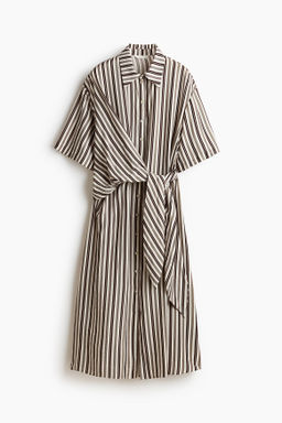 Vestido camisero con lazada