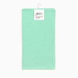 Набор кухонных полотенец Доляна, цвет салатовый, 35х60см-2шт, 100% хл, вафля, 220 гр/м2  фото 10