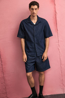 Camisa resort en denim Regular Fit - H&m фото 8