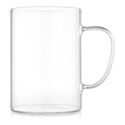 Кружка стеклянная для чая и кофе Plain, 0.4 л, цвет прозрачный - Walmer фото 2