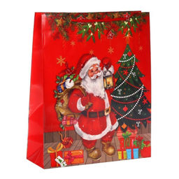 Цена за 12 шт. Пакет подарочный 26x32x9см / 447S /уп 12/960/Новый год - Галеонтрейд фото 5