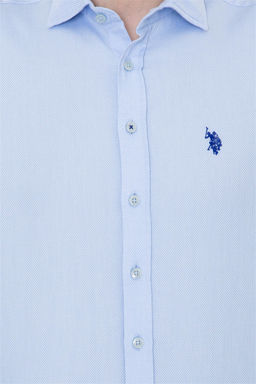 U. S. Polo Assn Мужская голубая рубашка с длинным рукавом - U.s. polo assn фото 12