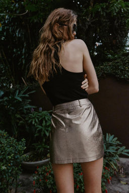 FAUX LEATHER MINI SKIRT - Zara фото 5