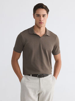 Polo Yaka Str?kt?rl? Erkek Ti??rt
