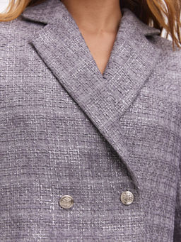 Укороченный жакет с серебряным накатом - TO BE ONE фото 3