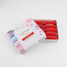 Цена за 10 шт. Нитки 40/2, 200 м, красные №112