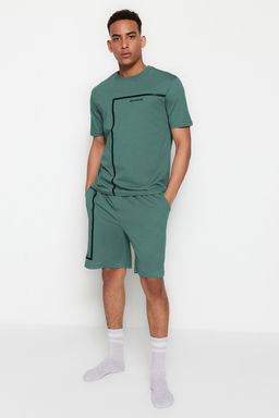 TRENDYOL MAN Siyah Regular Fit Bisiklet Yaka Bask?l? Sortlu Pijama Tak?m? TMNSS23PT00017 - Trendyolmilla фото 20