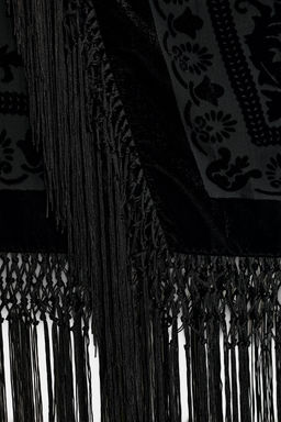 ZW COLLECTION LIMITED EDITION VELVET FRINGED SKIRT - Zara фото 5