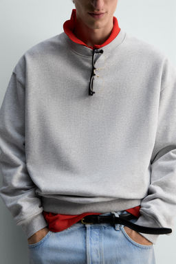 REGULAR FIT CREWNECK SWEATSHIRT - Zara фото 6
