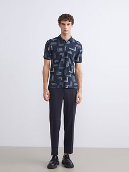 Polo Yaka Desenli Pike Erkek Ti??rt