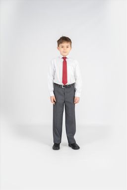 БД-120ф Брюки для мальчика цвет серый утепленные